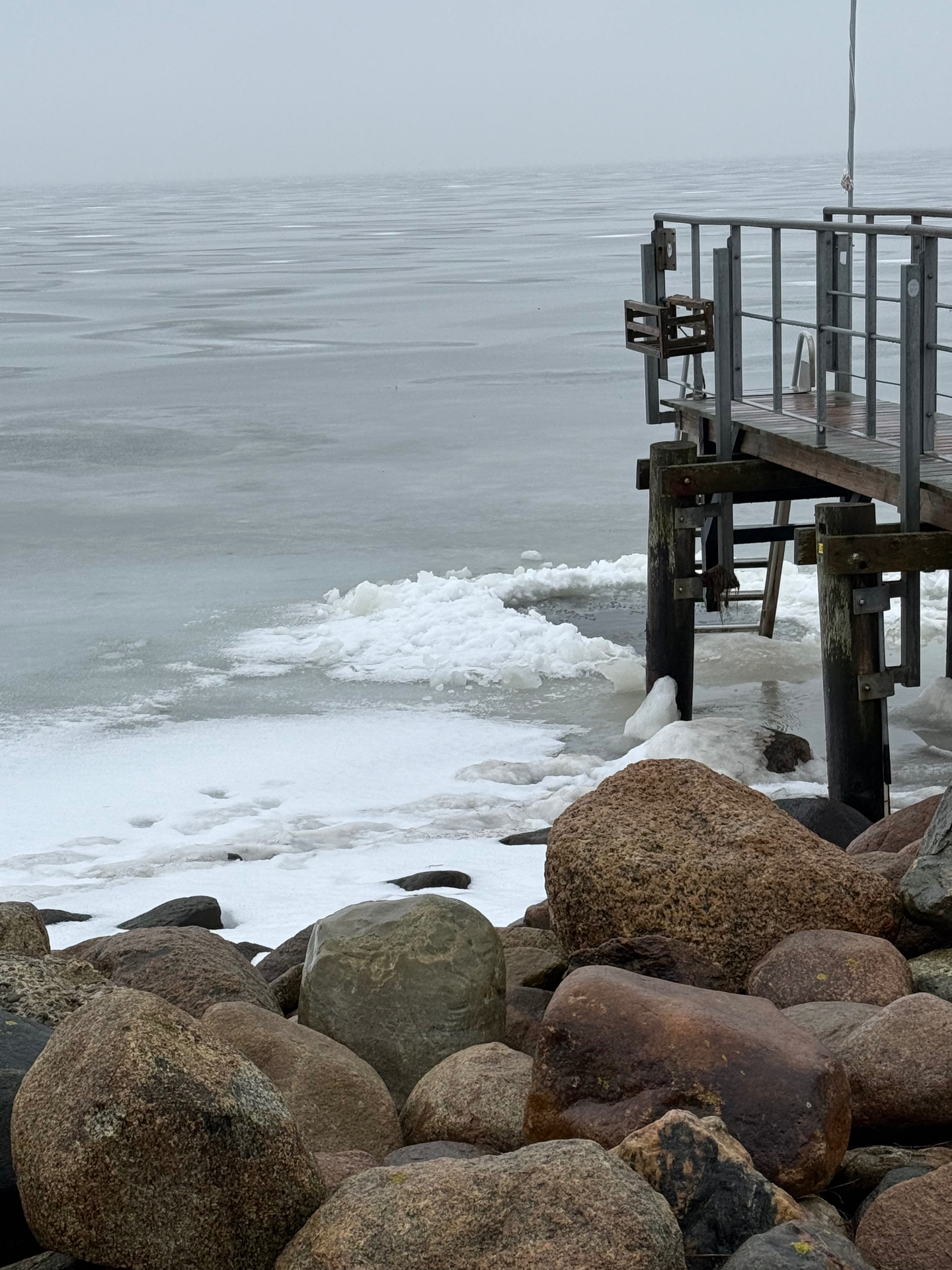Udsigt fra Neptuns badebro over Ringkøbing Fjord